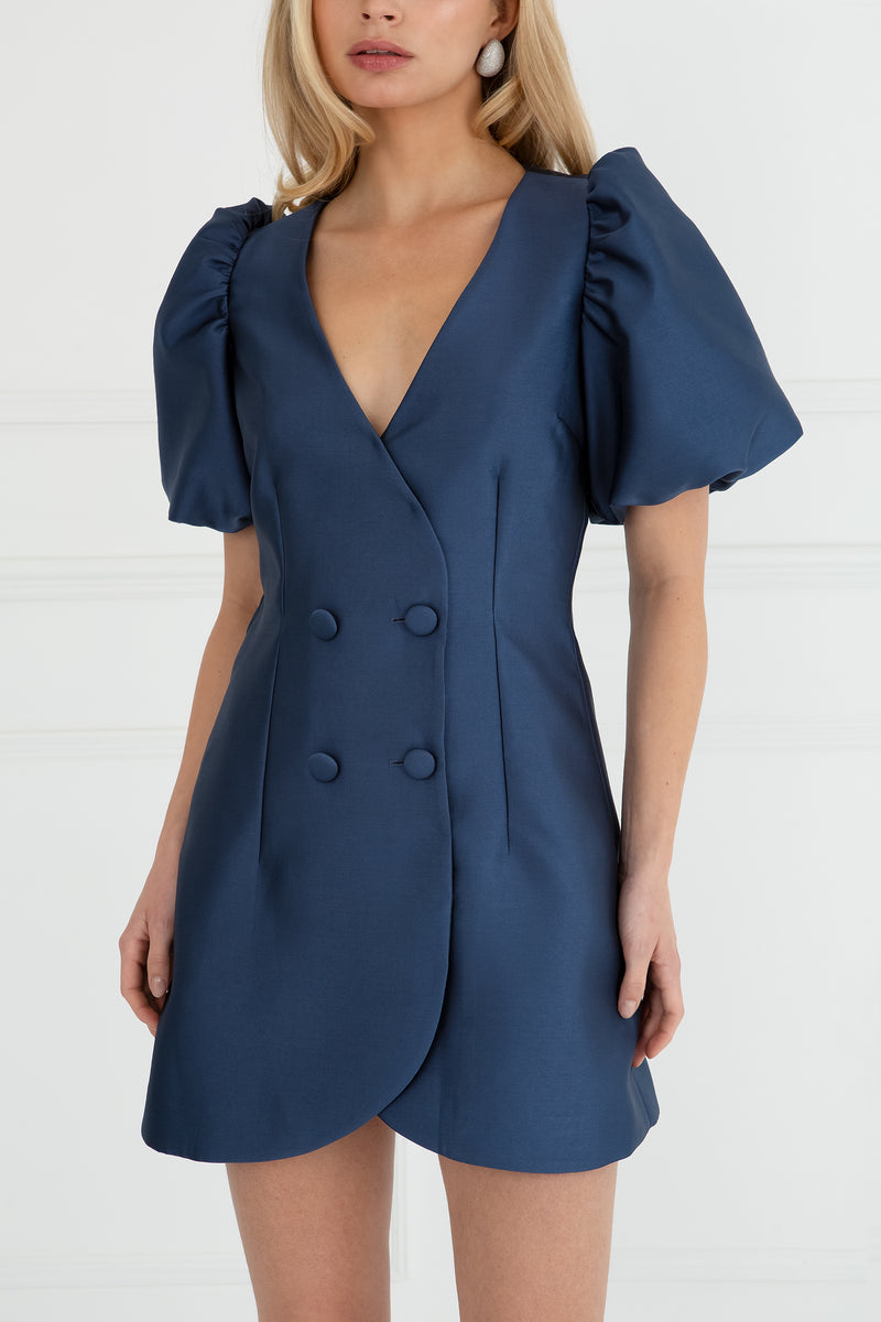 woven aurora short sleeve mini dress The Aurora