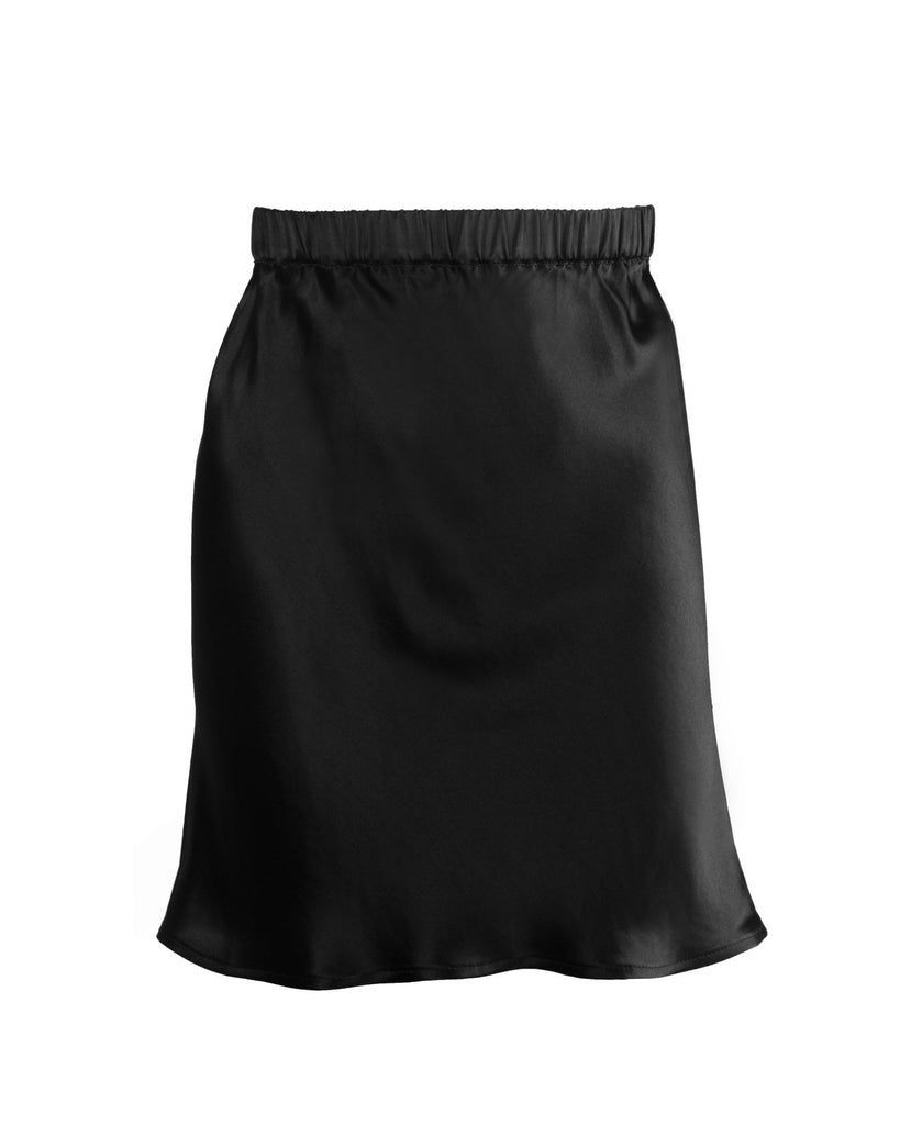 "The Orla" - Satin Mini Skirt (Black) - Sinead Keary