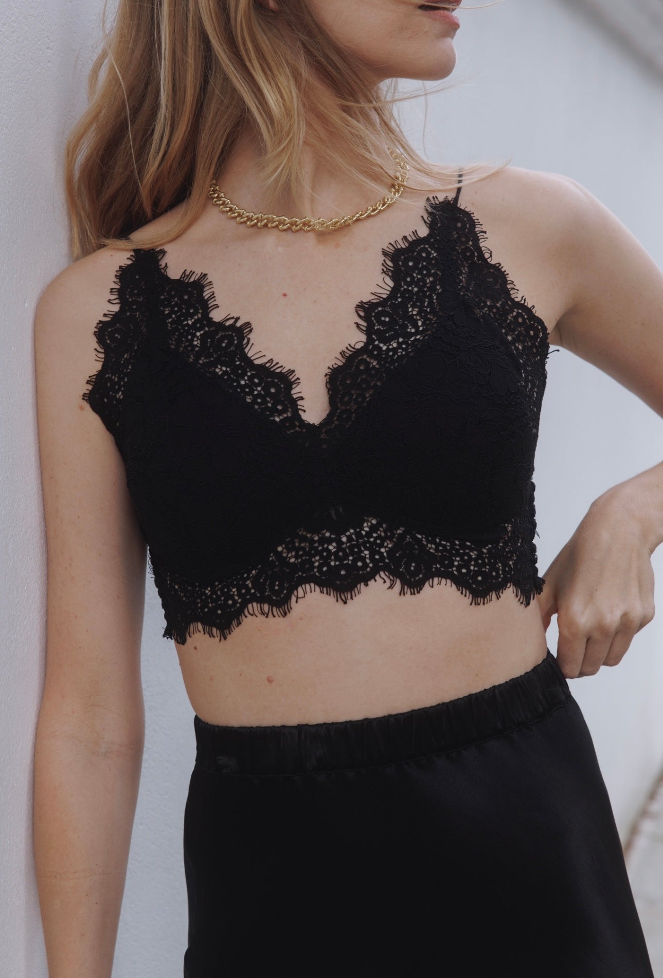 The Jayne  Black Lace Bralette Top – Sinead Keary