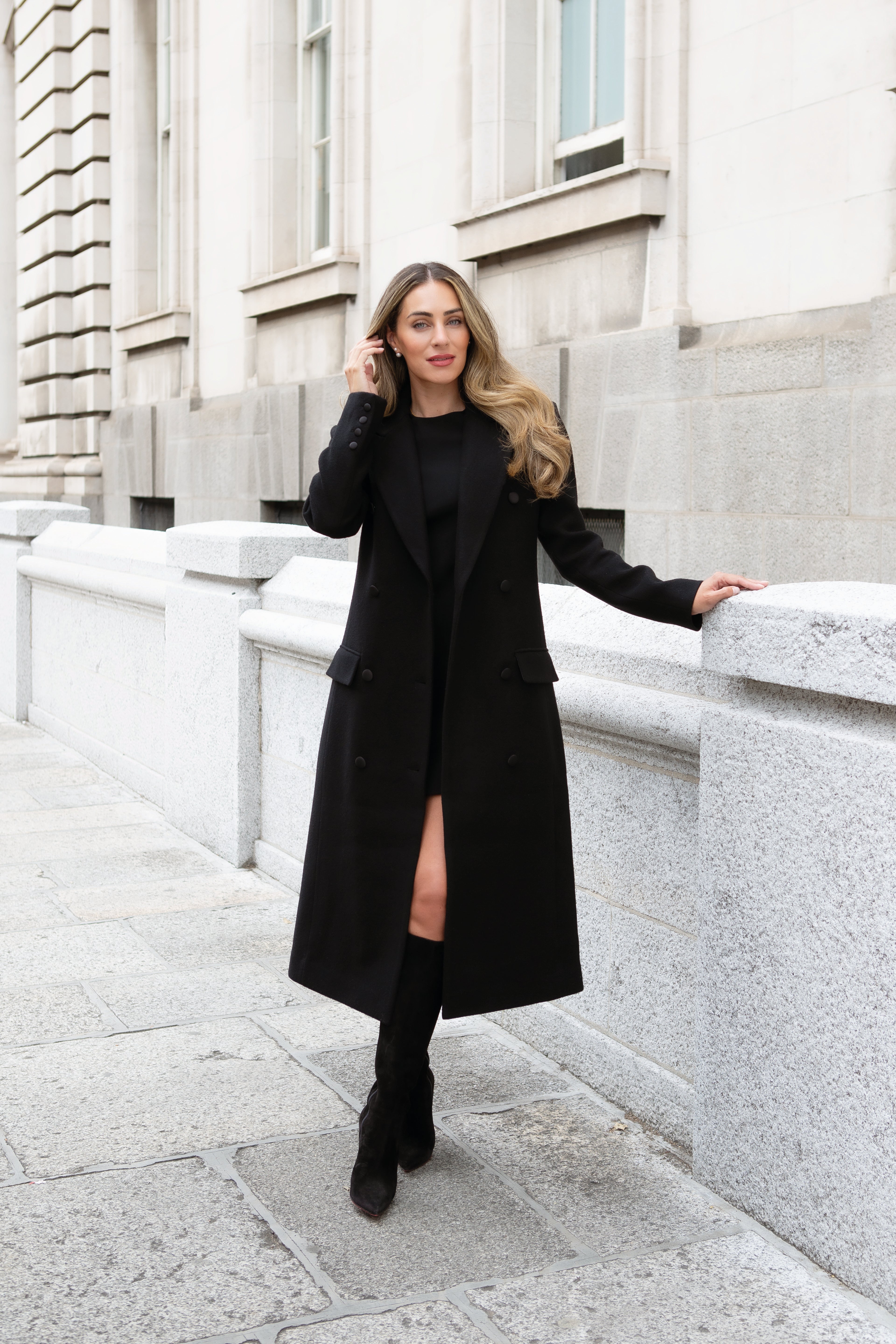 The Jessica - Longline Coat (Black) The Jessica - Longline Coat (Black)
