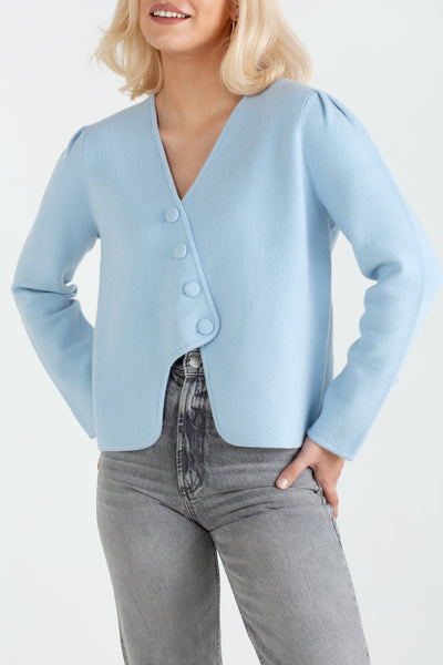 カーディガン OHOTORO - ohotoro clara cardigan blue ohotoro clara cardigan blue