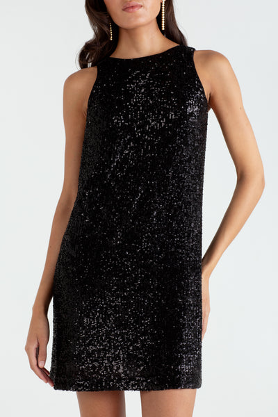 black sequin dress with bow Women's Black Sequin Bow Dress in - Size 2 main image 0