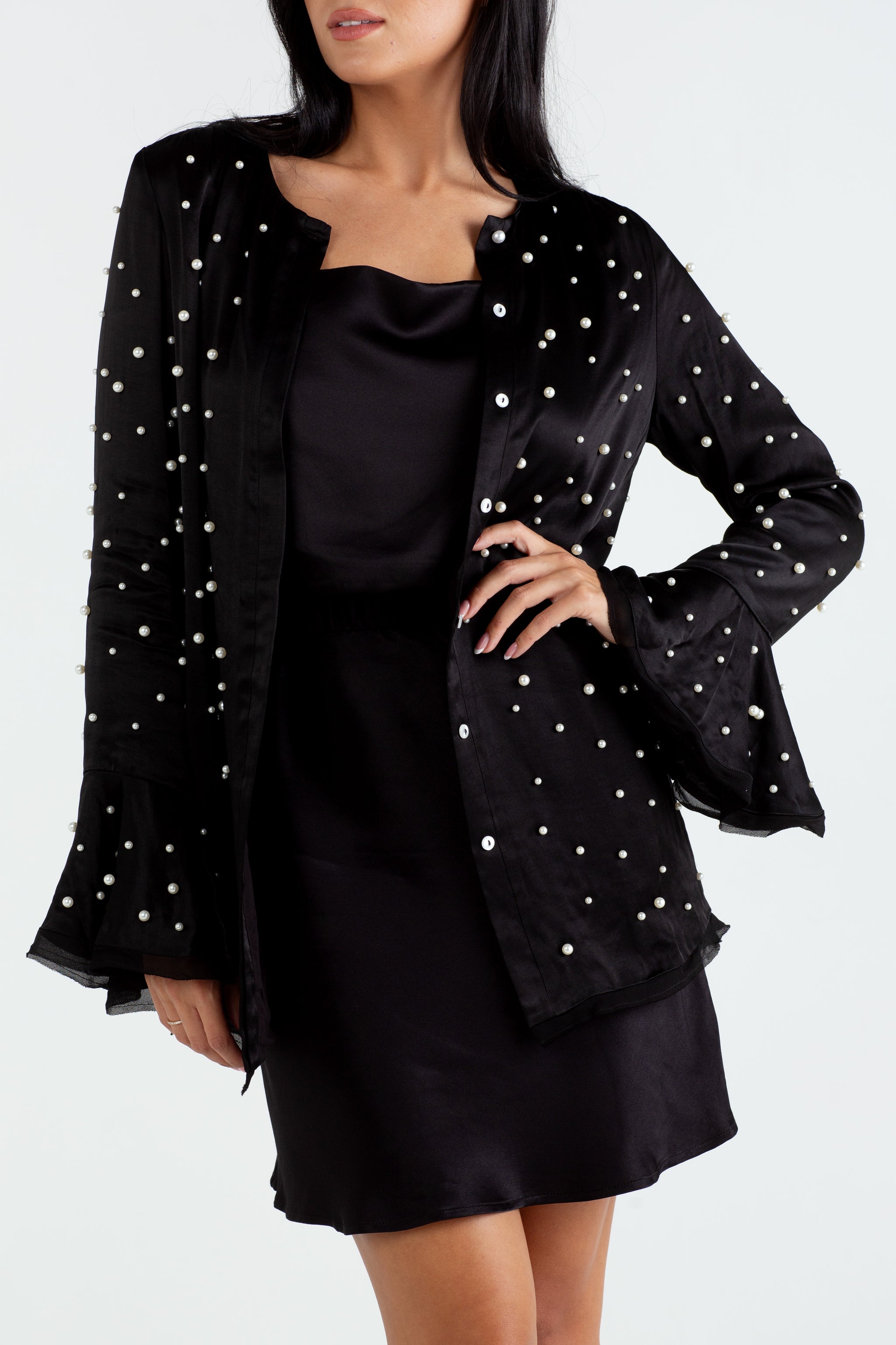 【acka】 pearl over blouse Darcy Top - Washable Silk Charmeuse :: Pearl – M.M.LaFleur