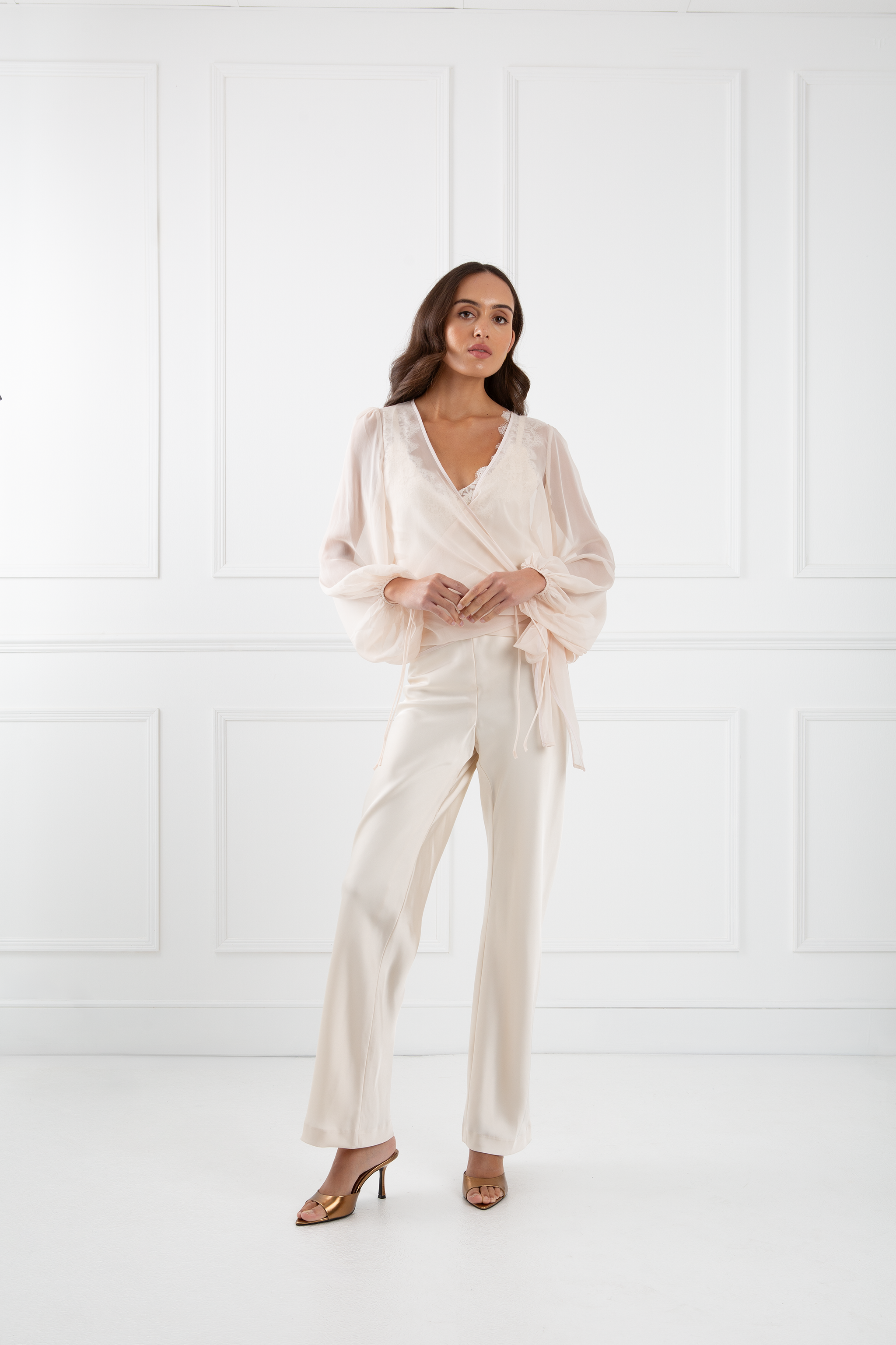 hyeon ヘヨン　sheer cloudy blouse ブラウス Sheer Blouses | Fashionable Cloudy Skies Sheer Blouse | Cityzen Rose