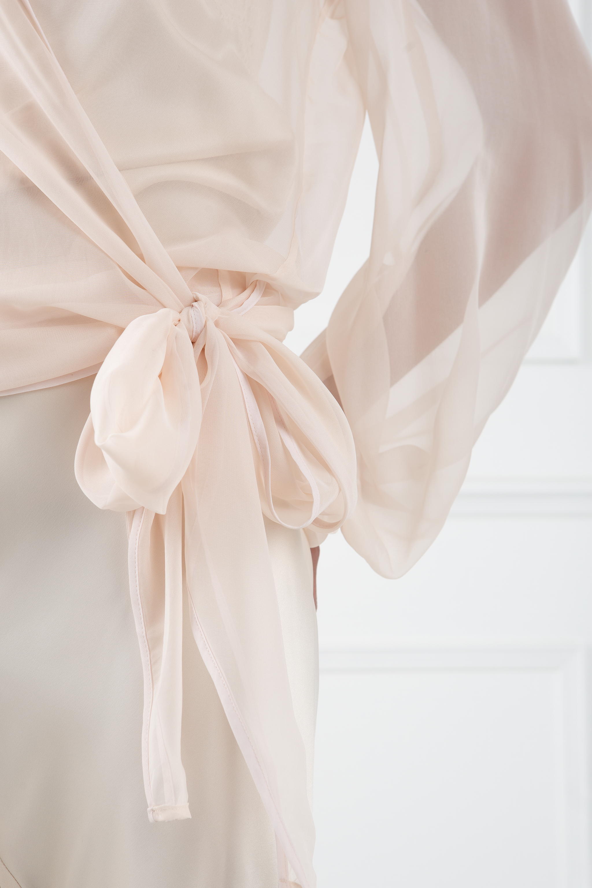 hyeon ヘヨン　sheer cloudy blouse ブラウス The Jenny | Champagne Sheer Wrap Blouse – Sinead Keary