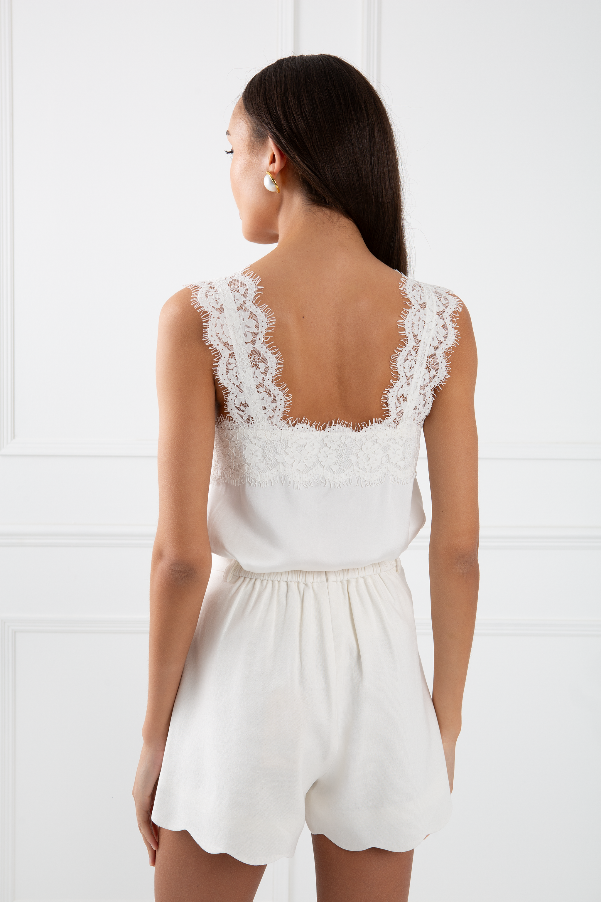 white dress shorts The Holly