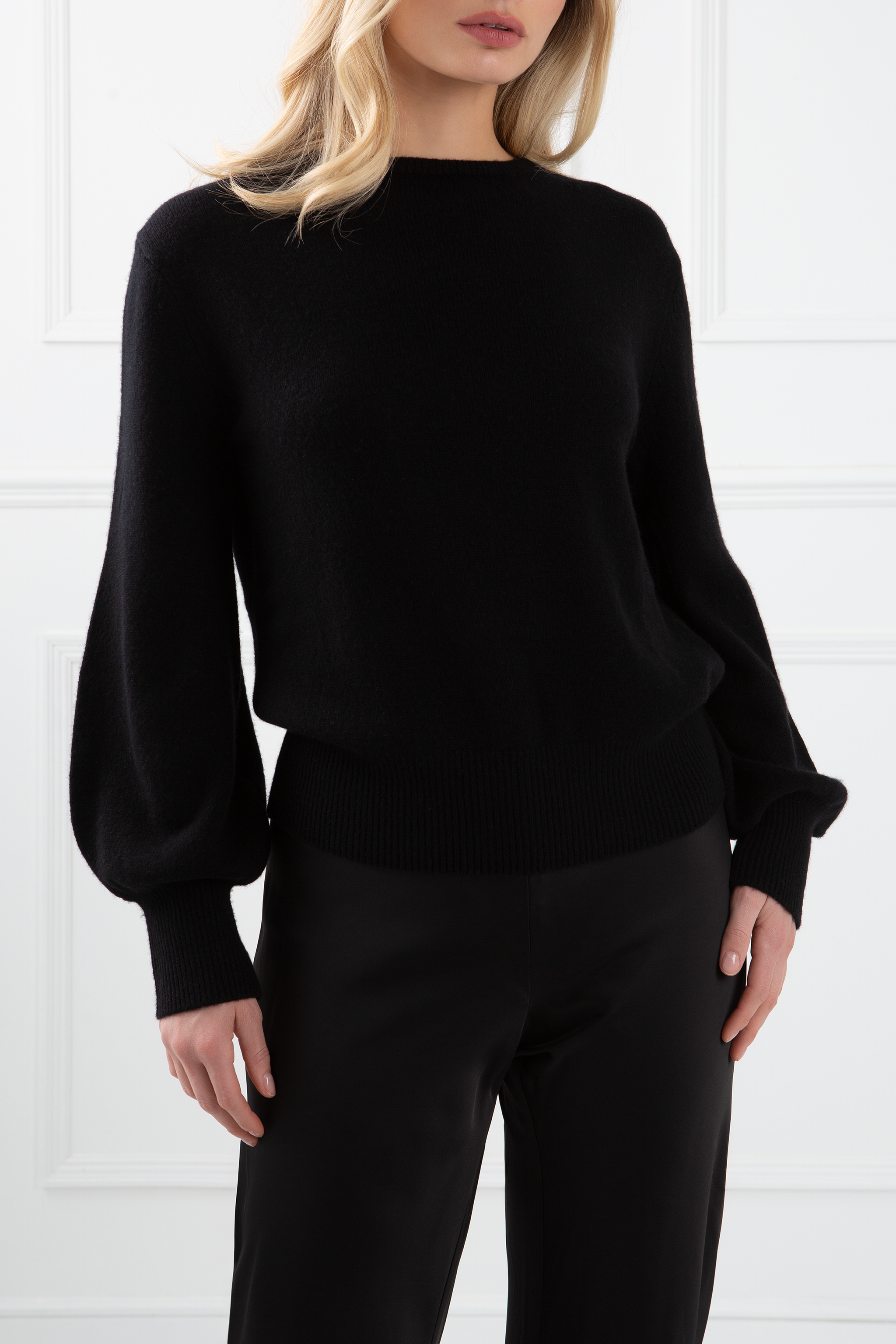 The Lily | Cashmere Bow Back Sweater Black – Sinead Keary