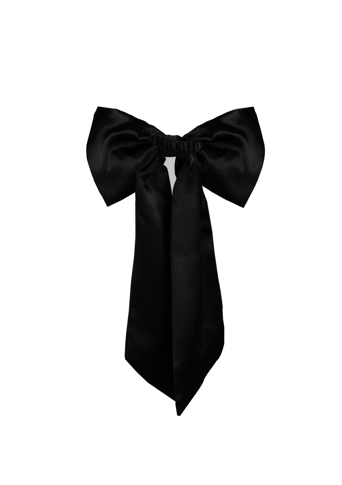 Black Silk Hair Bow Scrunchie – Sinead Keary