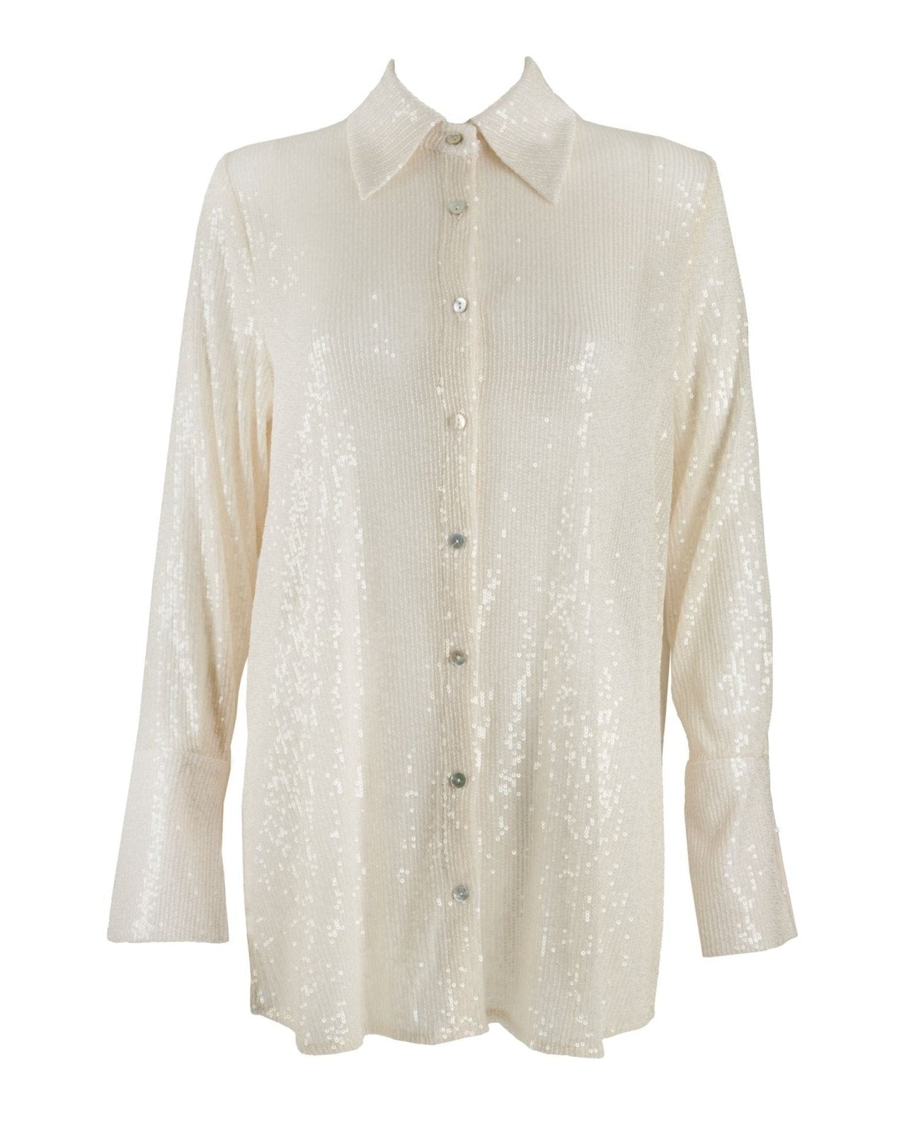 The Aisling  Champagne Sequin Shirt – Sinead Keary