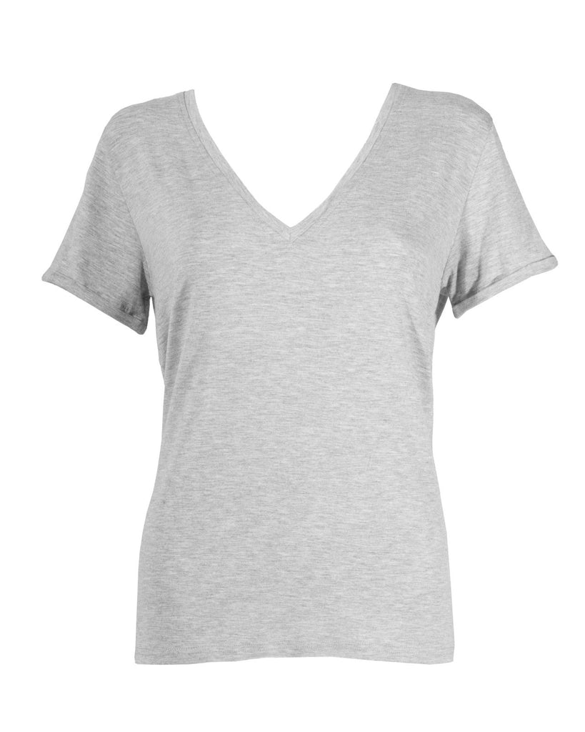 "The Annabelle" - The Perfect V-neck T-shirt (Grey) - Sinead Keary
