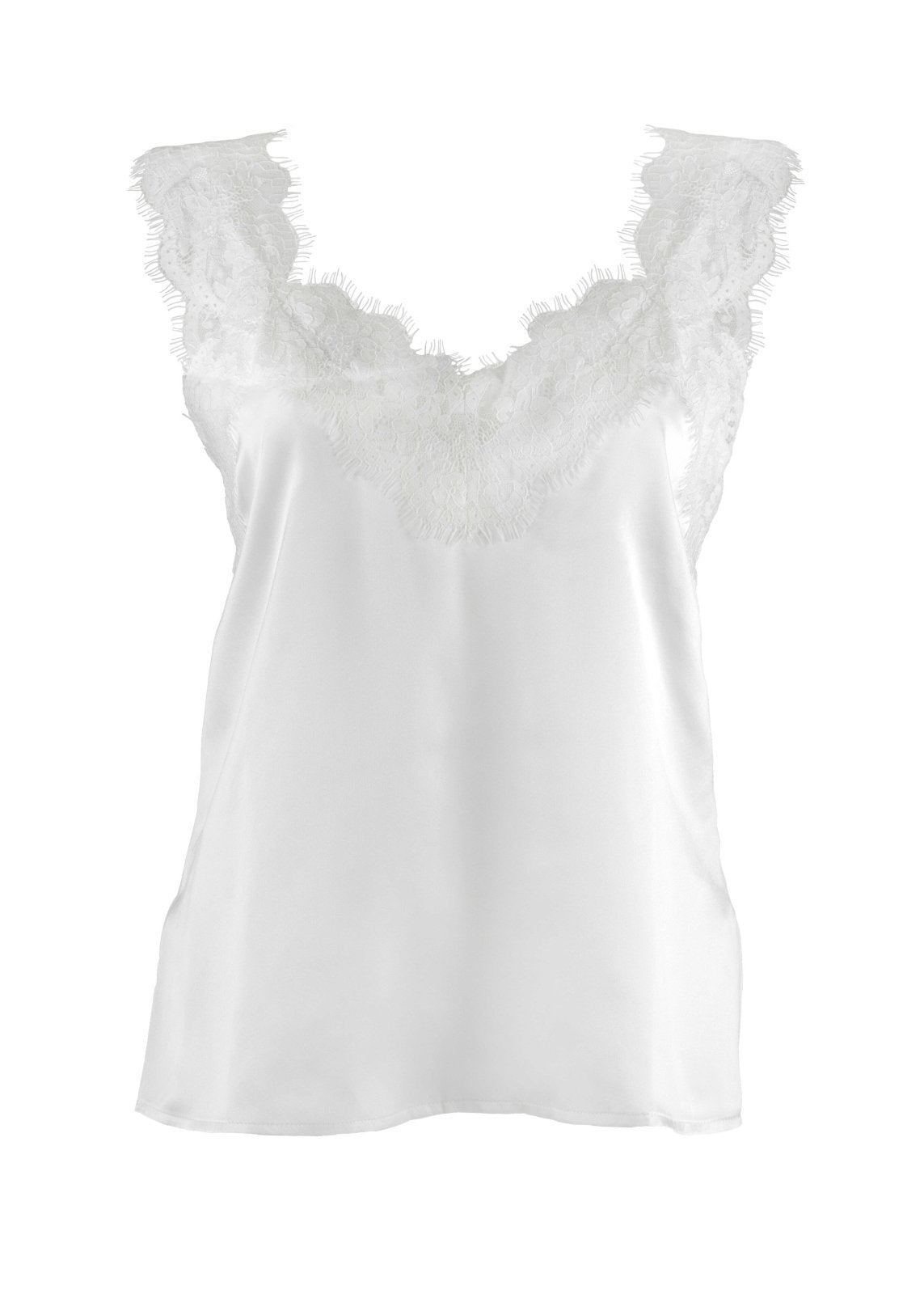 The Becky  Bra Friendly White Silk Cami – Sinead Keary
