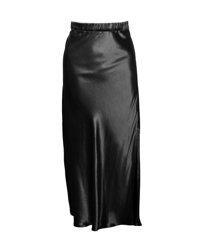 The Orla | Black Satin Midi Skirt – Sinead Keary