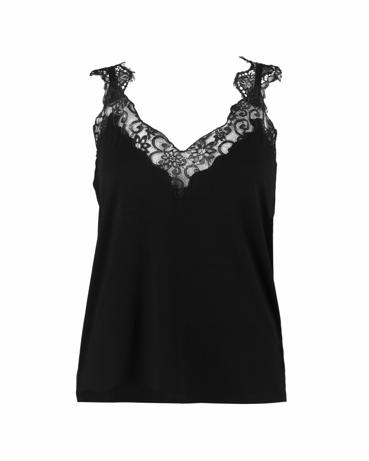 Women's Black Rayon Knit and Lace Camisole and Boy Short Set – Nyteez