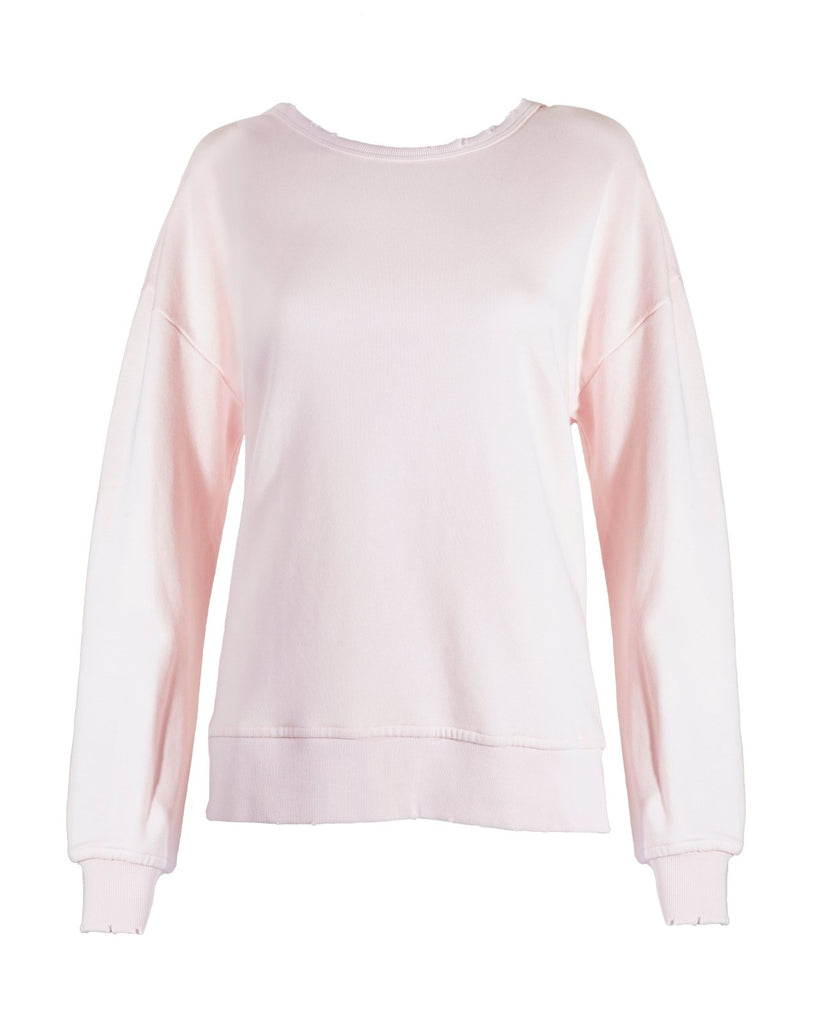 "The Victoria" - Bow Neck Detail Sweatshirt (Pink) - Sinead Keary